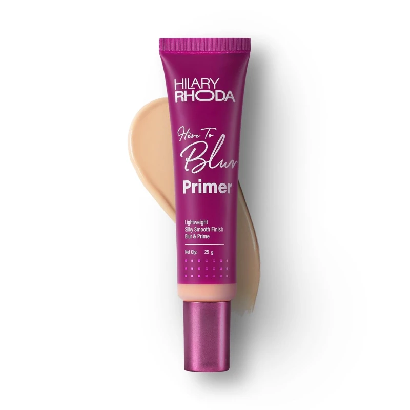 Hilary Rhoda Here to Blur Primer | Tinted & Silicon-Based | Water Resistant Primer | Matte Finish & Blurs Pores | Oil Control & Lightweight | 25g - Thumbnail 2